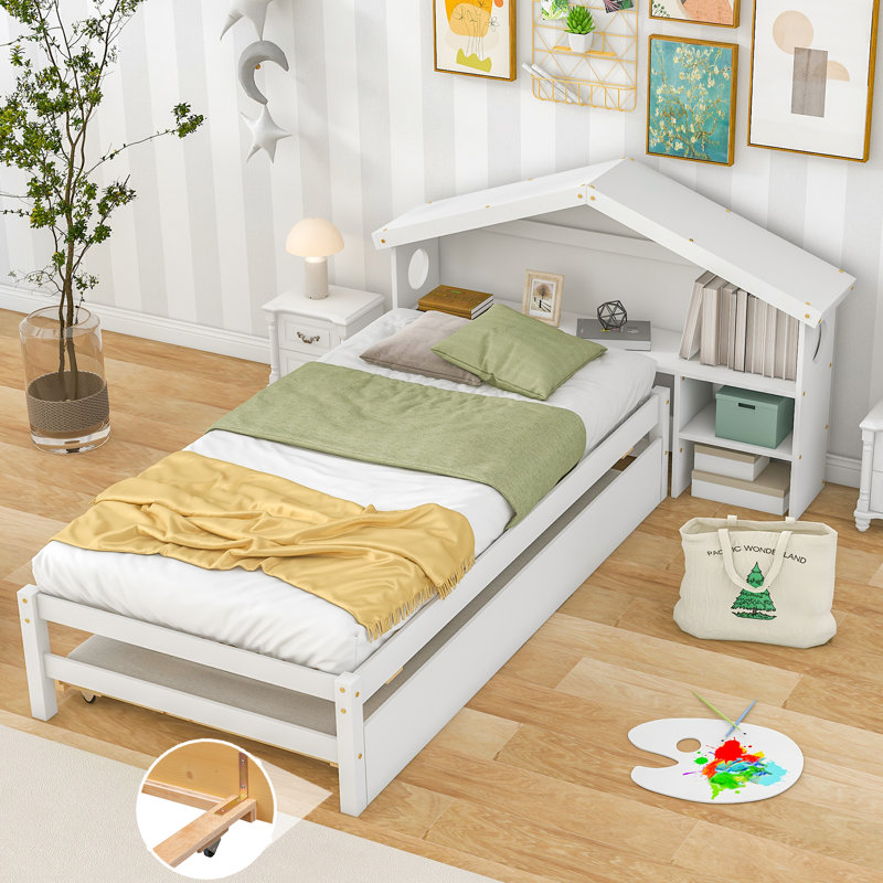Lit de jour avec couchette Nikini, Blanc