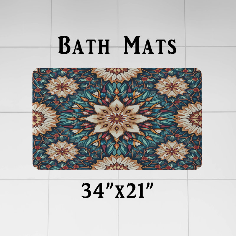 Rideau de douche avec tapis de bain, H 83 po x l 70 po