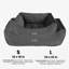 Lit réversible pour chien en gris foncé - petit-200996460-200996462