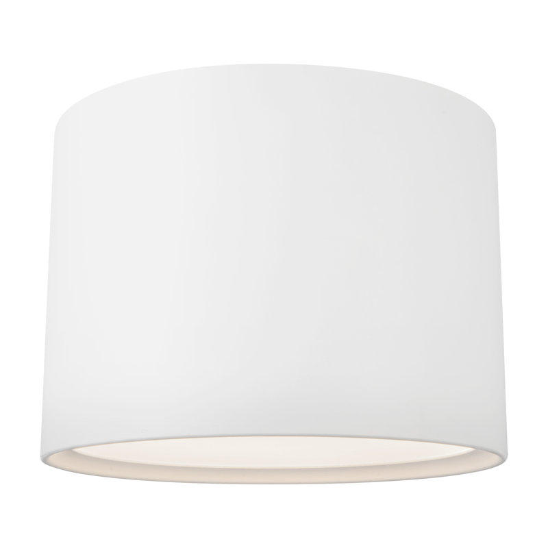 Uma 15-in Black dimmable LED Semi-Flush Mount, White