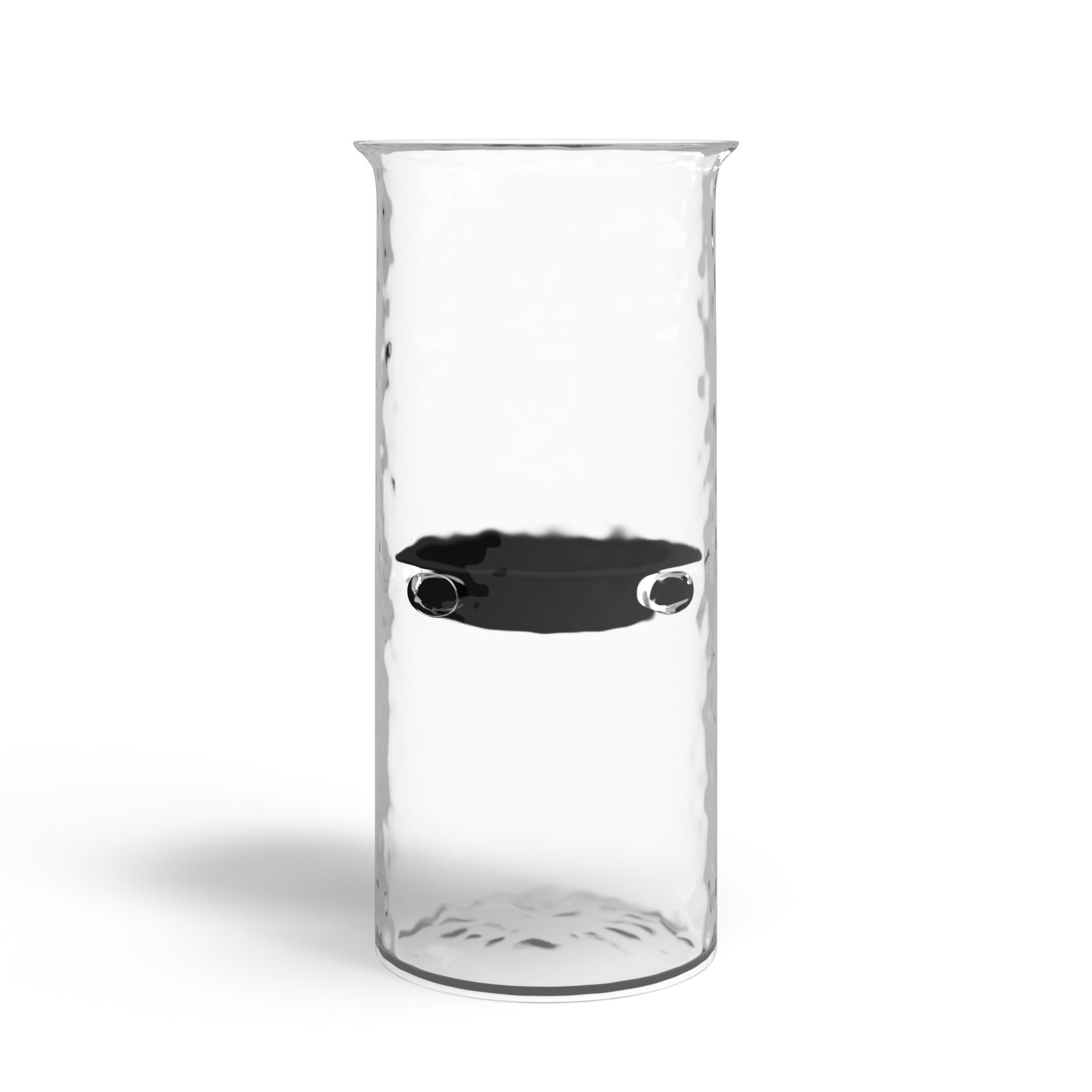 Sakie Glass and Metal Hurricane, 12" H x 6" W x 6" D