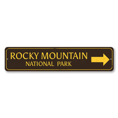 National Park Directional Arrow Aluminum Sign