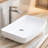 Molly Series 23 In. Rectangular Ceramic Vessel Sink Basin In Glossy White With Curved Edge For Countertop Bathroom Vanity