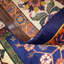 Tapis oriental bleu / brun / beige en laine et coton noué à la main Wilian 5 pi 6 po x 8 pi Wilian