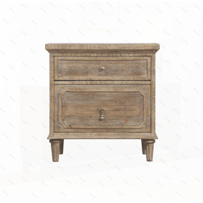 Ludin Taupe 2-Drawer Nightstand