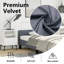 Maecie Velvet Platform Bed Base, No Box Spring Needed / No Mattress-2036132138-2036132136