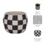 Sagebrook Home 8" Checkerboard Rounded Planter, Black/White-1671425975