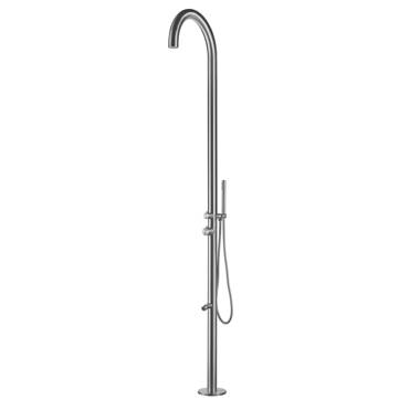 Kirwin Freestanding Outdoor Shower Panel with Hand Shower | Stainless Steel | Signature Hardware 478730