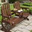 Stable Patio Bench,2-Seat Wooden Garden Bench