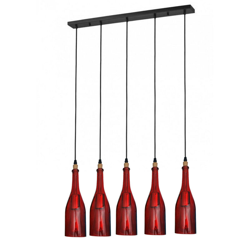 Northborough 5 - Light Cluster Pendant, Red