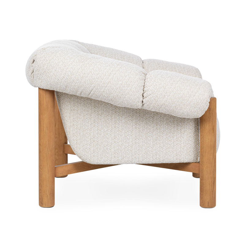 Sansa Upholstered Accent Chair Bronze, Cream