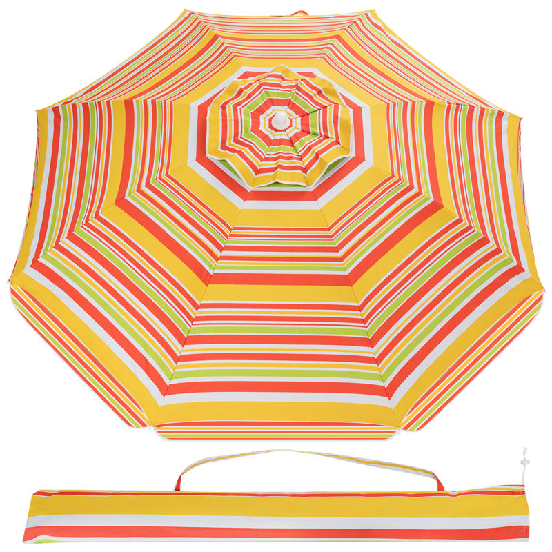 Bodkin 98cm Beach Parasol, Orange/Yellow