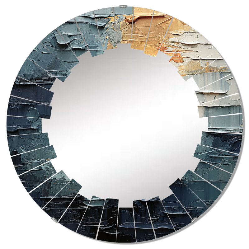 Fringilla - Miroir mural rond Pluto, 32 po x 32 po