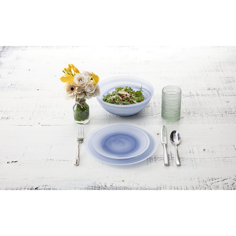 D&V La Jolla Amethyst 10.5" Dinner Plate, Set of 4, Ink Blue