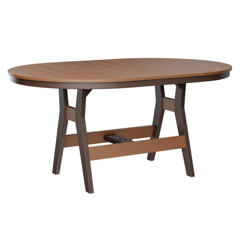Table de bar berlinoise Berlin, Chocolat / Brun, 38.87" H x 64" W x 44" D, Cèdre