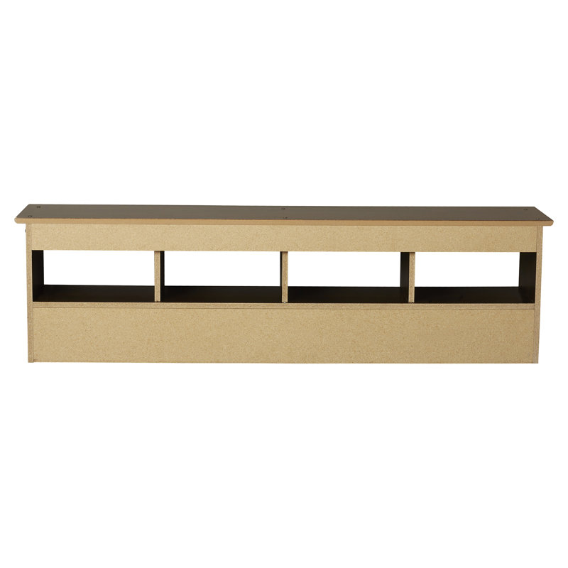 Raitsa 60" Contemporary Wall Mounted Coat Rack, Coat Hooks Wall Mount with 4 Shelves, Hallway or Entryway Storage Solution, 11.5"D x 60"W x 16.5"H, Espresso