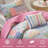 Cozy 3-piece Bedding Sets, Reversible Pink Patchwork Quilt For Home