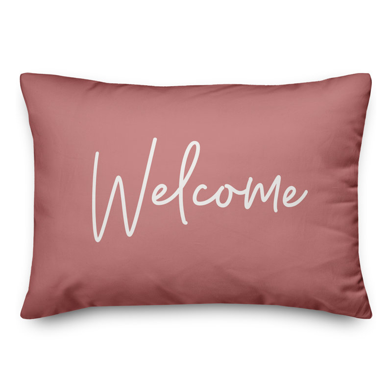 Outdoor Throw Pillow, Pink