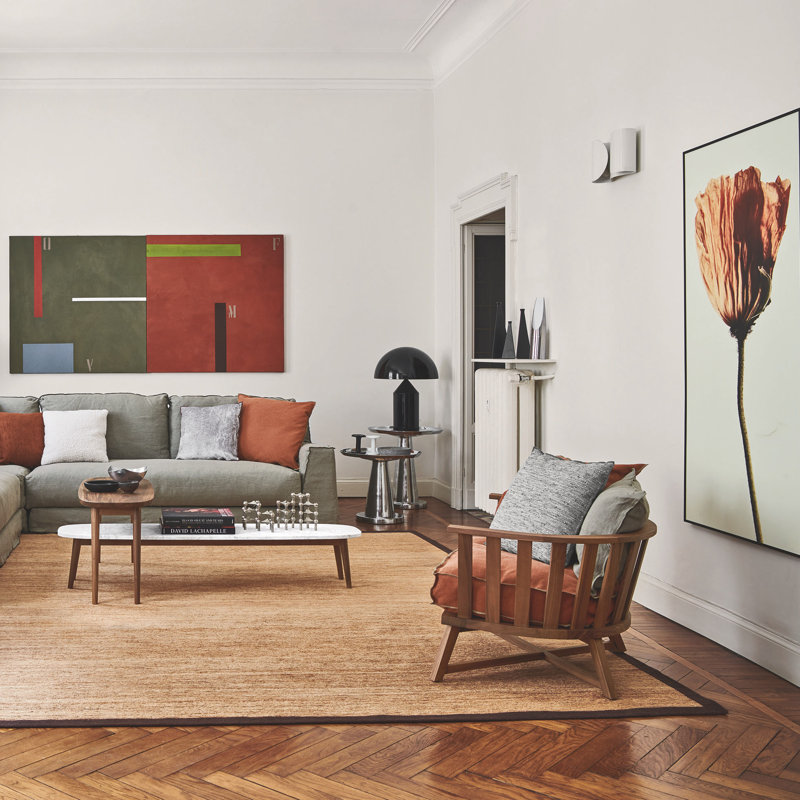 Atollo Table Lamp, 13.8" H x 9.8" W x 9.8" D, Black