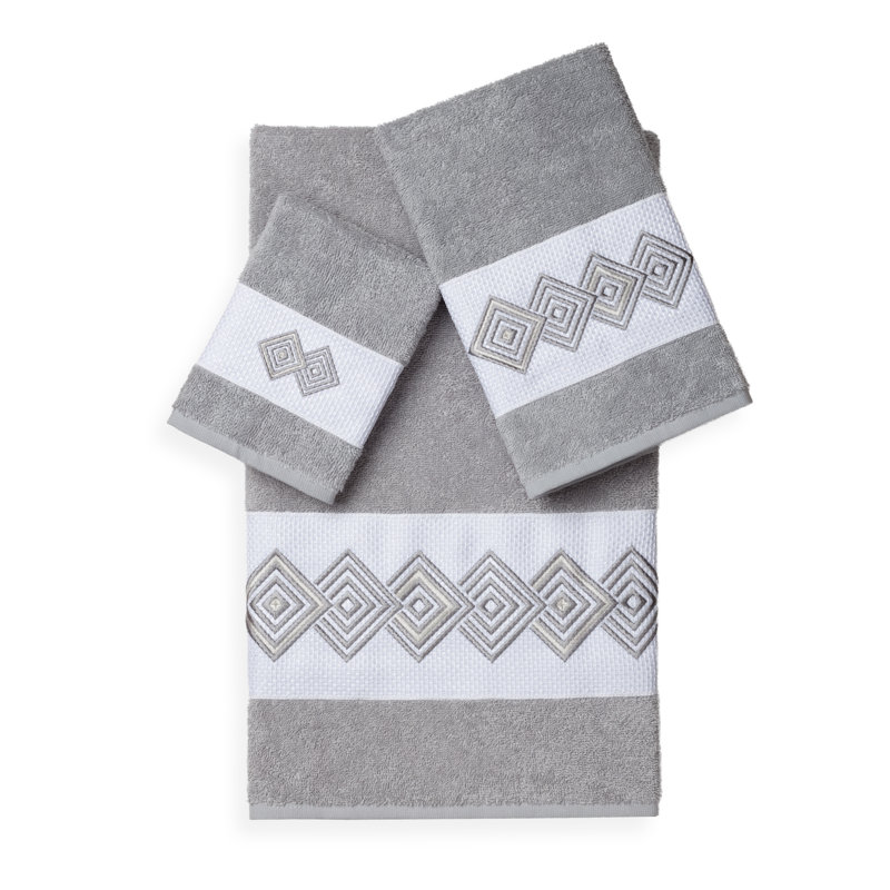Ensemble de serviettes 3 pièces Noah, Gris clair