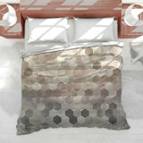 Honeycomb Geometric Machine Printed No Pattern And Not Solid Colour Duvet Cover