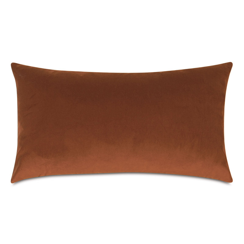 Uma Velvet Lumbar Pillow Cover & Insert, Orange