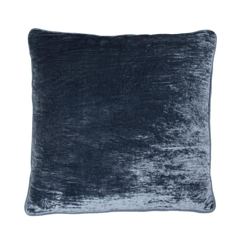 Oreiller Lexington, Carrée, Bleu denim, H 22 po x l 22 po