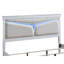 Grand lit Lorana (matelas non inclus), blanc scintillant