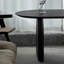 Table simple en bois massif ovale noir simple-261398279