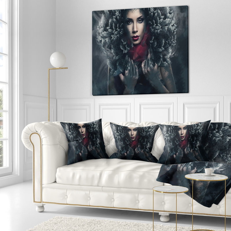Coussin décoratif en femme, 16 po x 1 po, Coussin décoratif