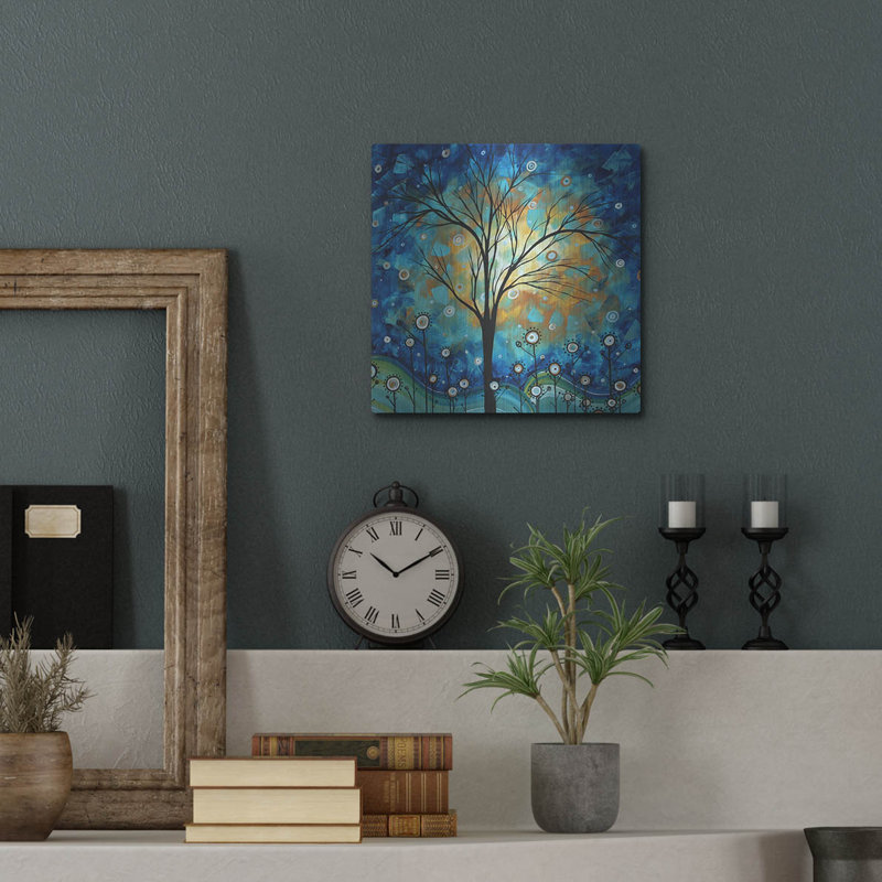 «Blue Fields» par Megan Duncanson, H 12 po x l 12 po