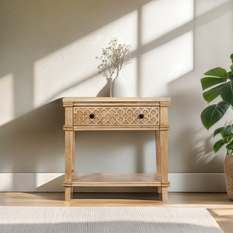 One Allium Way® - Table de chevet 1 tiroir de 28 pouces de large avec tablette