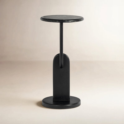 Kielle 10" Genuine Marble End Table