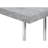 Bedroom Accent Table With Rectangular Grey Laminate Top And Metal Base Modern End Support