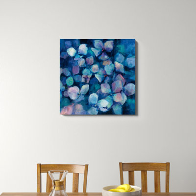 " Midnight Blue Hydrangeas " Painting