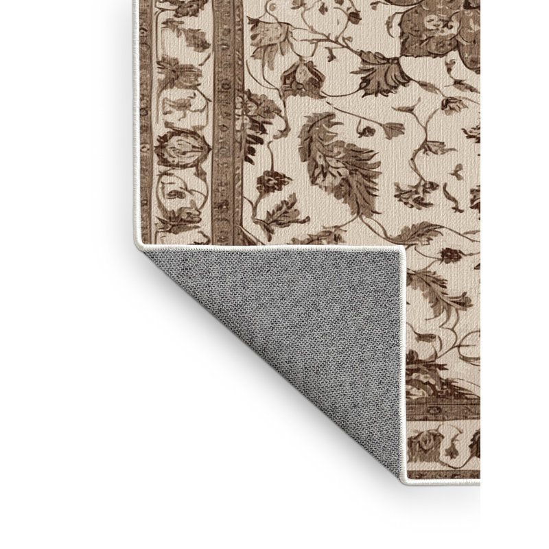 Tapis beige lavable à la machine