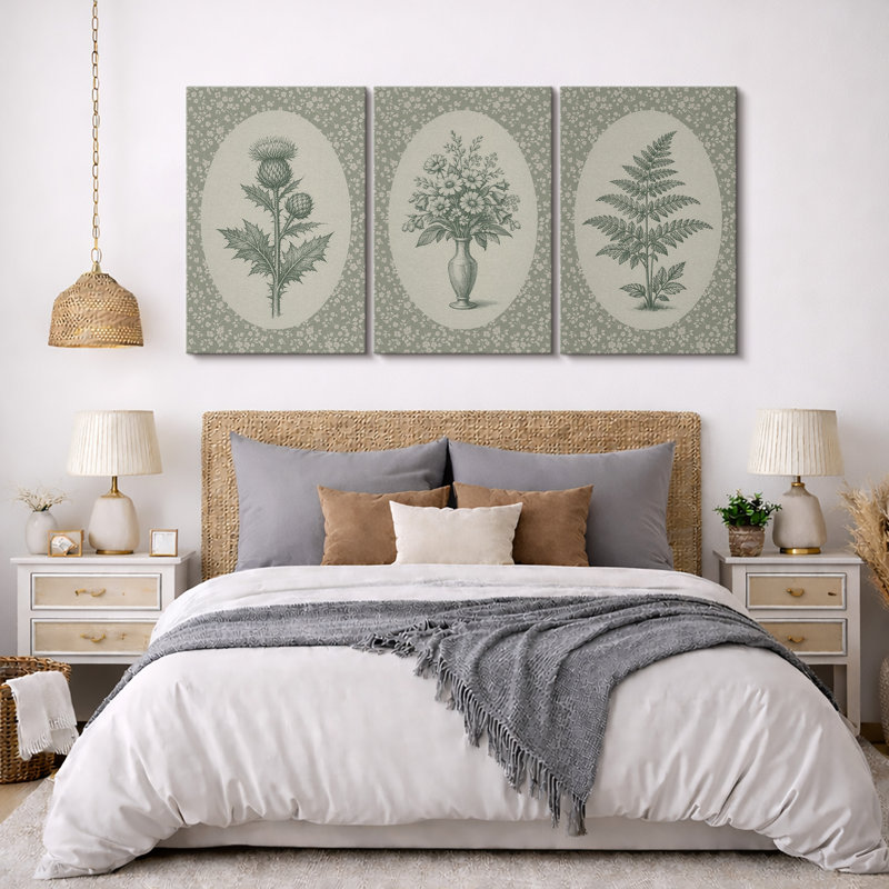 Botanique, 24" H x 48" W x 1.5" D, Toile tendue