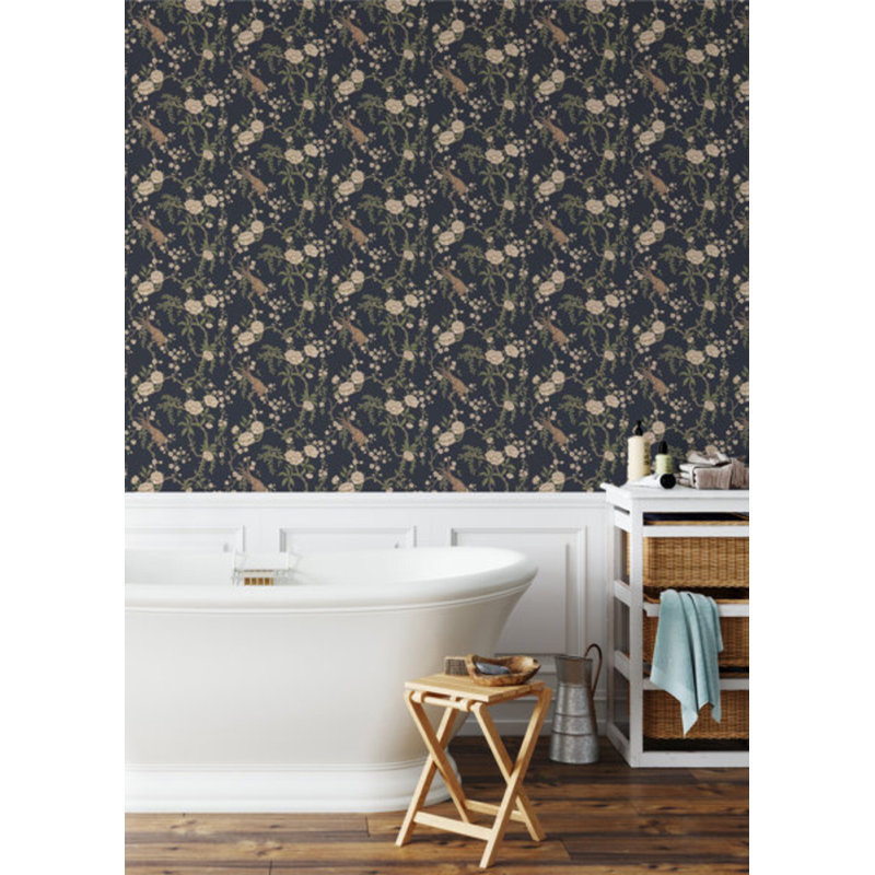 Rouleau de papier peint L 10 pi x l 24 po Lady Charlotte, Noir, PVC, Autocollant