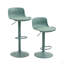 Ensemble de tabourets de bar 2 tabourets de bar pivotants à hauteur réglable avec dossier, chaises d'îlot de cuisine en cuir polyuréthane sans accoudoirs, grande base robuste pour la maison / le bar / le restaurant-1571414100
