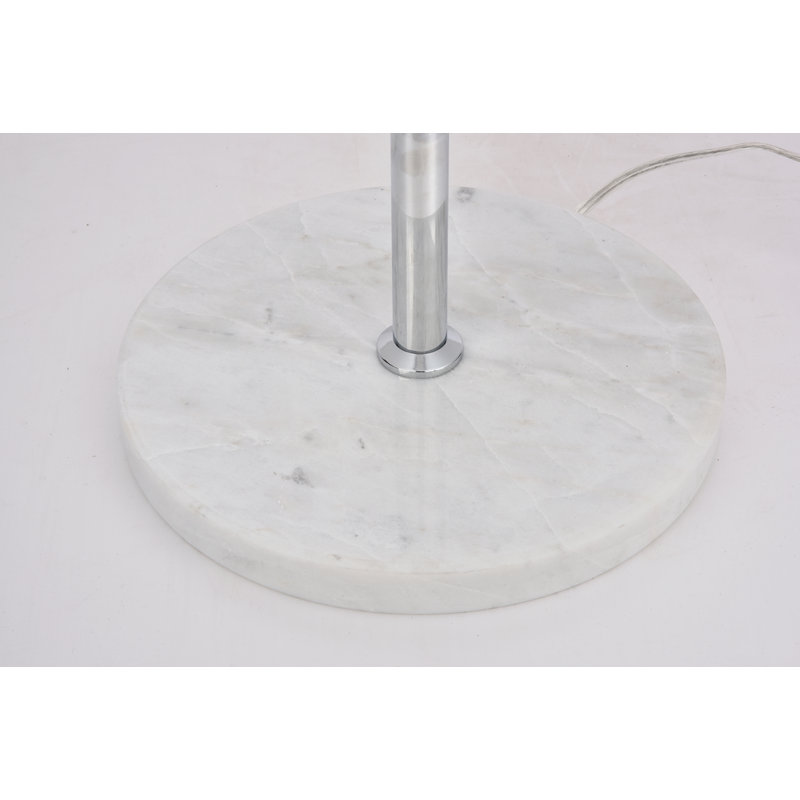 Lampe sur pied 62 po Yearby, Chrome, Transparent