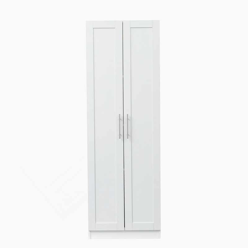 Armoire haute à 2 portes avec cloisons, blanc