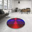 Tapis de zone mauve/rouge à motifs-400710957