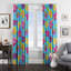 Panneaux de rideaux semi-transparents à motif floral-1201529268