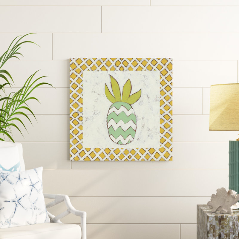 Ananas en vacances III, H 30 po x l 30 po x P 1,25 po