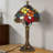 14" Tiffany Style Floral Leaf Stained Glass Table Lamp (Bulb Include)