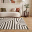 Loft Modern Curved Line Living Room Area Rug and Runner Soft Pile-124621666-124621661