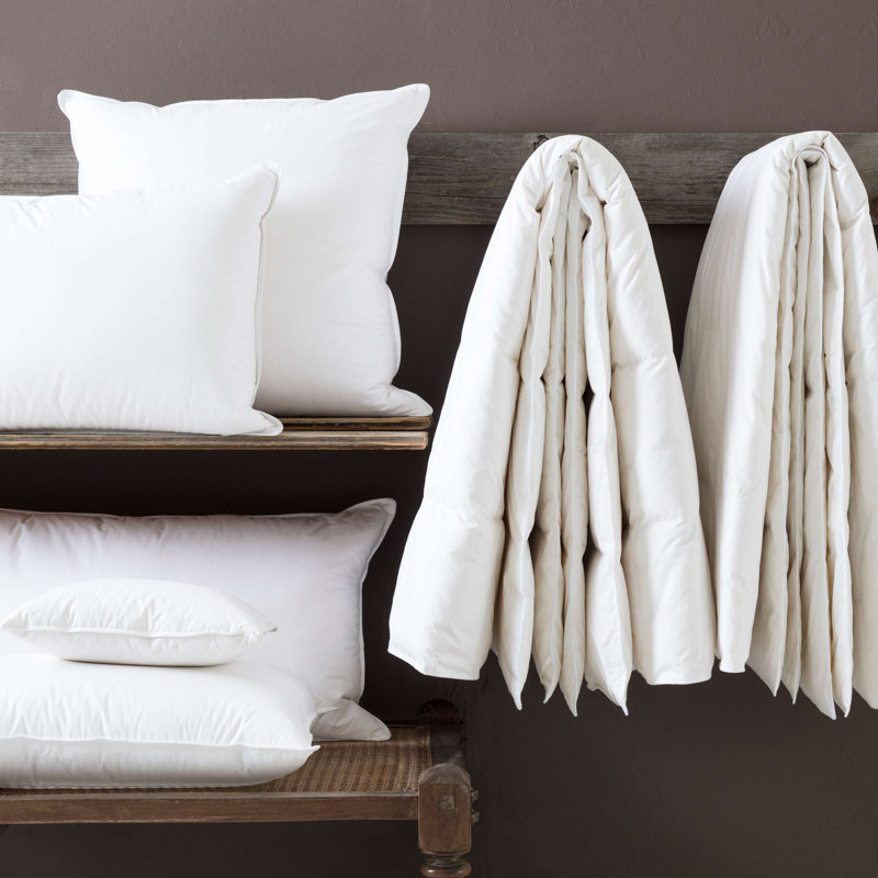 Standard White Cotton Hypoallergenic Down Pillow