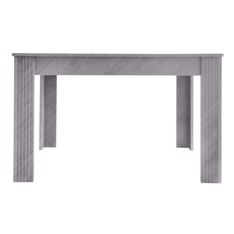 Dining Table Rectangular With 4 Legs, Gray