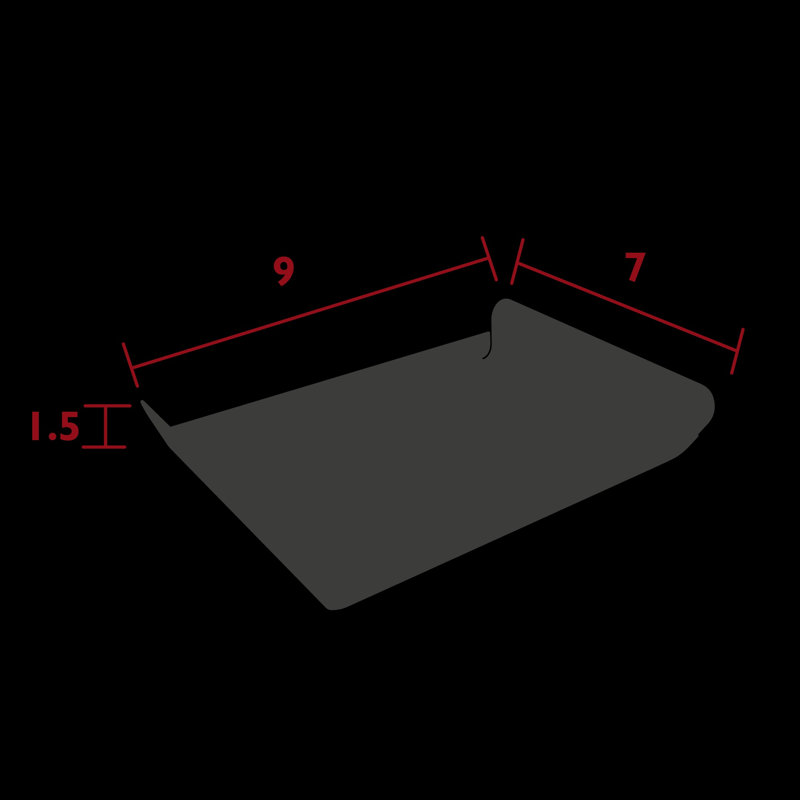 Alto Steel Decorative Tray, Anthracite