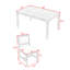 Ensemble de table de salle à manger 7 pièces avec table rectangulaire et 6 chaises rembourrées-475095260